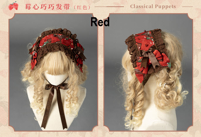 Classical Puppets -Strawberry Filled Chocolates- Sweet Lolita Bonnet ...