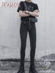 The Little Demon Gothic Lolita Ouji Lolita Low Waist Jeans