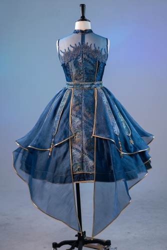 Doris Night -Peacork's Plume- Qi Lolita JSK, Bolero, Cape and