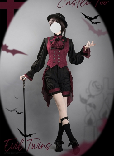 CastleToo -The Devil Twins- Black X Red Colorway Gothic Ouji