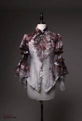 LilithHouse -Horrible Wonderland- Gothic Lolita Ouji Short Sleeves Blouse