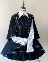 The Rules of Falling Moon Military Lolita Jacket and Skirt (Ready in Stock)