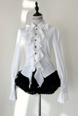 The Rules of Falling Moon Military Lolita Ouji Lolita Blouse (Ready in Stock)