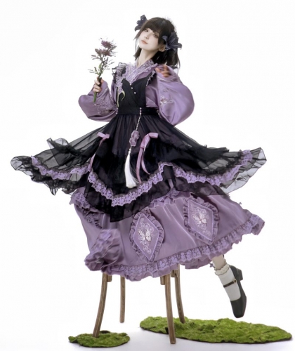 The Phalaenopsis Garden Qi Lolita OP Dress and Apron SetThe