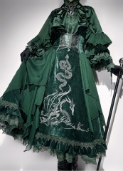 ZJ Story 2025 Version -The Graveyard of the Dragons- Gothic Lolita Corset Jumper Dress