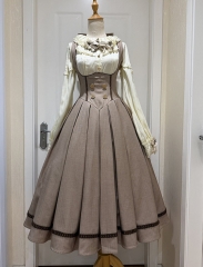 BelleLangue -Sweet Crepe Suzette- Sweet Lolita Blouse and Corset Jumper Dress