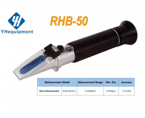RHB-50 ATC Brix 0-50% optical refractometer