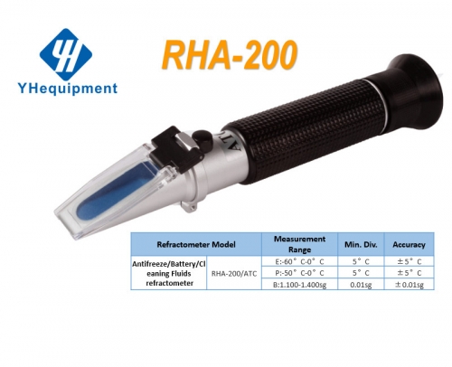 RHA-200 ATC E:-60°C-0°C  P:-50°C-0°C  B:1.100-1.400sg  optical refractometer