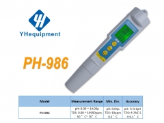 PH-986 3 in 1 Water Tester Multi-parameter pH Monitor TDS PH Meter for Aquarium Acidometer Drink Water Quality Analyser