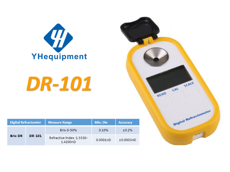 DR-101 Brix:0.0-50.0% Refractive Index :1.3330-1.4200nD Digital