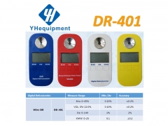 DR-401 Brix: 0-45% VOL: 0%-22.0% Oe: 0-140 KMW: 0-25 Wine Digital Refractometer