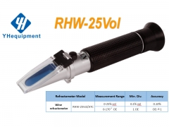 RHW-25vol ATC Wine 0-25%Vol 0-170°OE optical refractometer