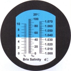 RHBS-10 ATC Brix 0-10%  Salinity 0-10% SG 1.000-1.070SG optical refractometer
