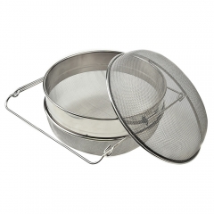 ST-01T L Size Double-layer Stainless Steel Honey Sieve Filtration Bee Honey Filter Strainer Machine Tool Extractor Beekeeping Tools