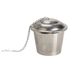 TB-01  Silver Reusable 304 Stainless Mesh Herbal Ball Tea Spice Strainer Teakettle Locking Tea Filter