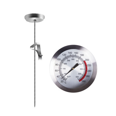 BM-290 Stainless Steel Cooking Long Probe Thermometer with Clip for Food Meat Homebrew Wine Kettle Kitchen Household Thermometers