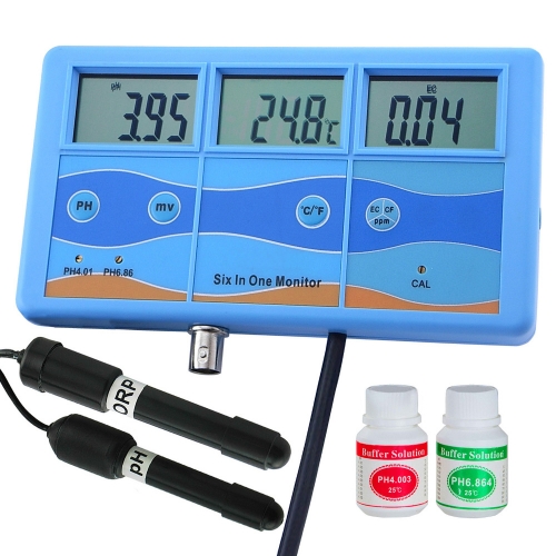 YH-027 Six In One Multi-parameter pH/EC/TDS/CF/mV/Temperature with ATC function Water Quality Monitor