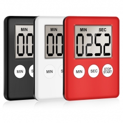 YH-KT02 Super Thin LCD Digital Screen Kitchen Timer Square Cooking Count Up Countdown Alarm Magnet Clock Temporizador