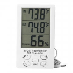 YH-907 Digital Indoor Outdoor Min-MaxThermometer thermometer hygrometer with alarm