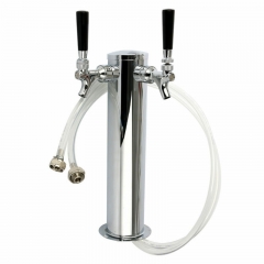 YHBT-02 2 Tap Draft Beer Tower Bar Homebrew Kegerator