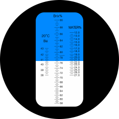 RHB-90 ATC Honey 58-90%Brix 38-43Be 12-27%Water optical refractometer