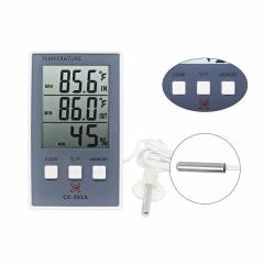 CX-201A LCD Digital Indoor Outdoor Thermometer Indoor Hygrometer Temperature Humidity Meter with temp sensor