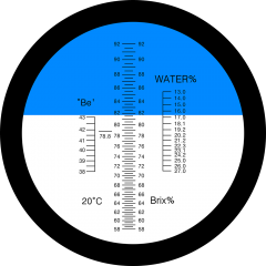 LED-RHB-92T ATC Honey 58-92%Brix 38-43Be 13-27%Water optical refractometer