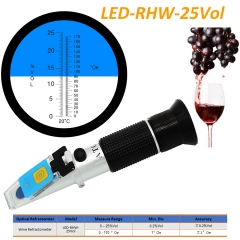 LED-RHW-25Vol ATC alcohol 0-25%Vol 0-170Oe optical refractometer