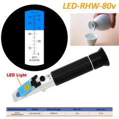 LED-RHW-80v ATC Alcohol 0-80% v/v optical refractometer