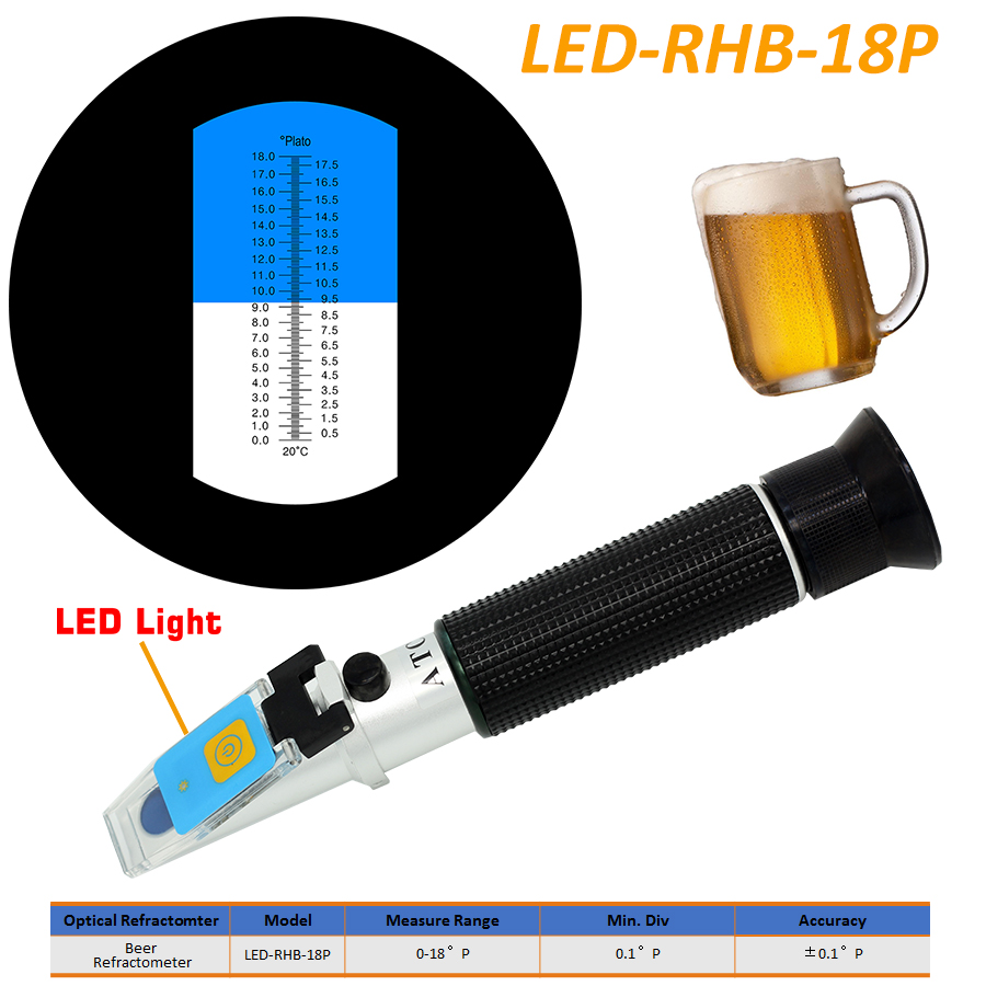 LEDRHB18P ATC Plato 018 Plato optical refractometer,LED Beer