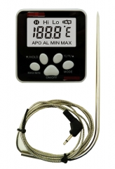 Digital probe thermometer with Temperature Alarm Warning