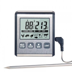 YH-710 Digital Remote Wireless Food Kitchen Oven Thermometer Probe For BBQ Grill Oven Meat Timer Temperature Manually Set