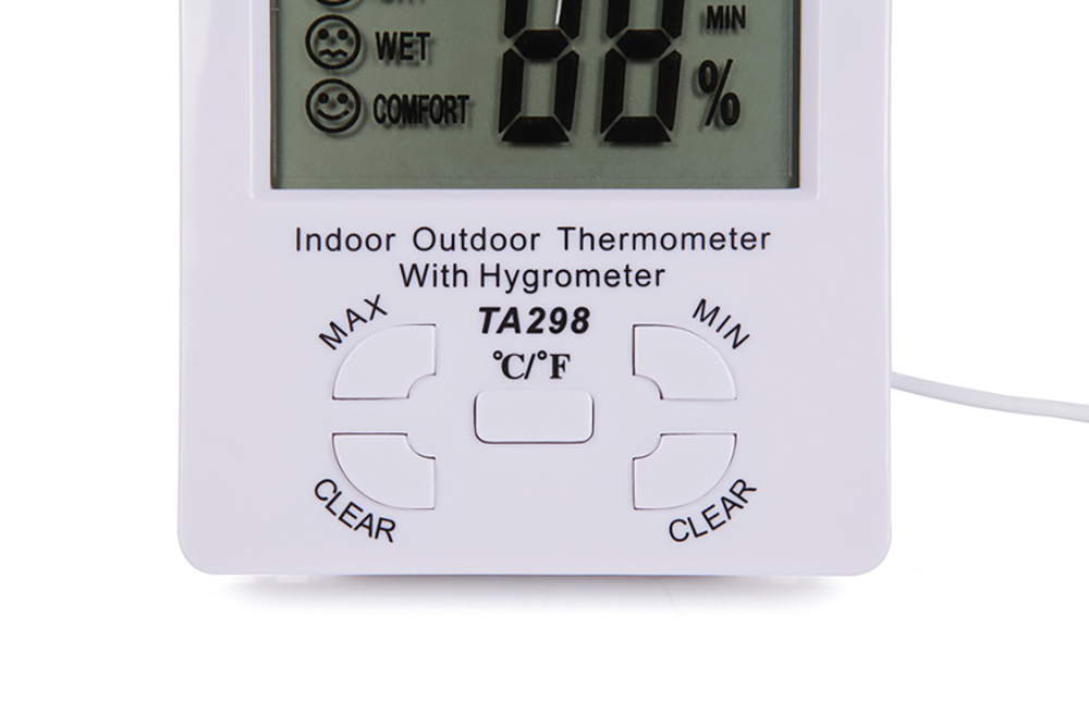 10cm Indoor Outdoor Thermometer With Humidity Thermometer Indoor And Outdoor  Air Temperature Monitor Air Conditioning Humidity Thermometer Gauge Indic