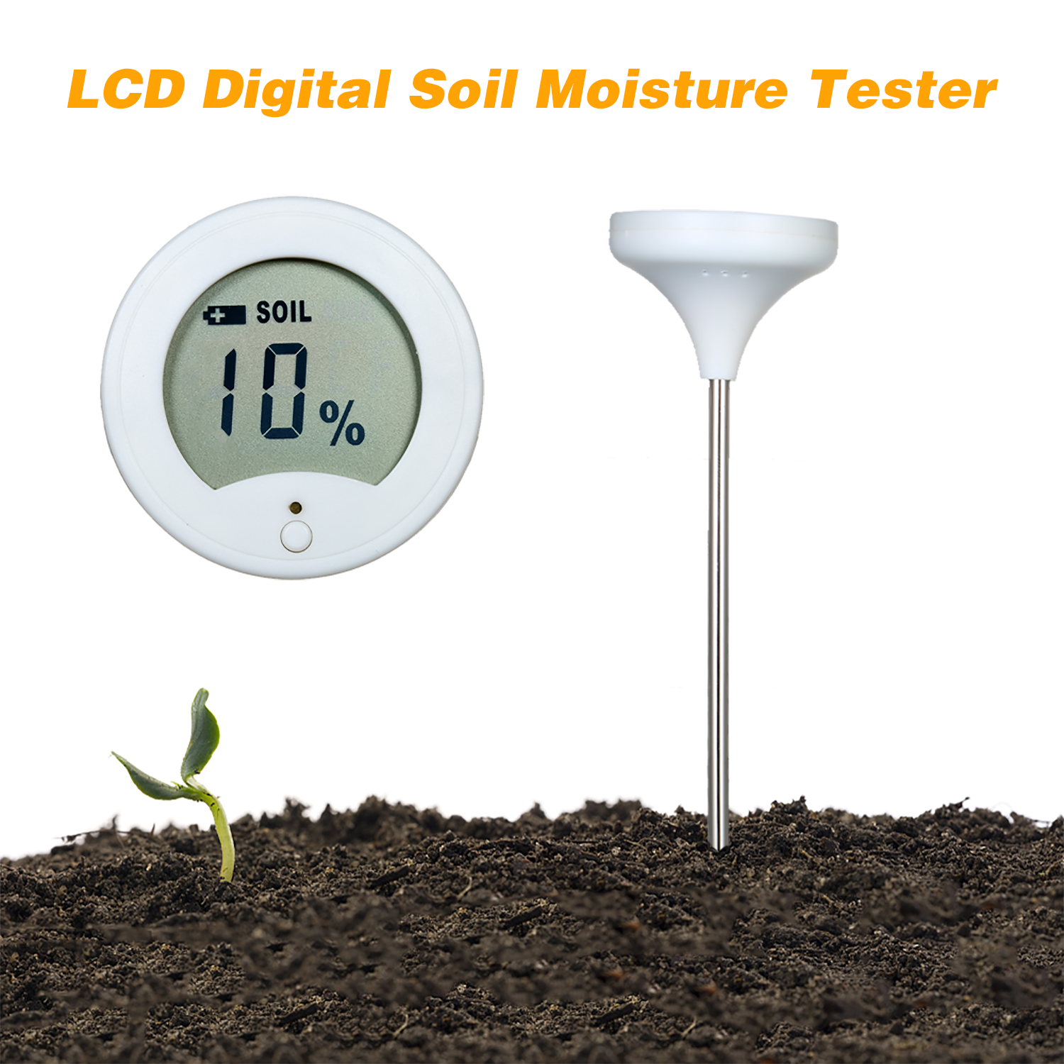 Electric Plant Soil Moisture Sensor Hygrometer Garden Flower Humidity Meter