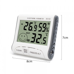 DC 103 LCD Digital In/Out Thermometer Temperature Humidity Meter Freezer Thermometer Hygrometer