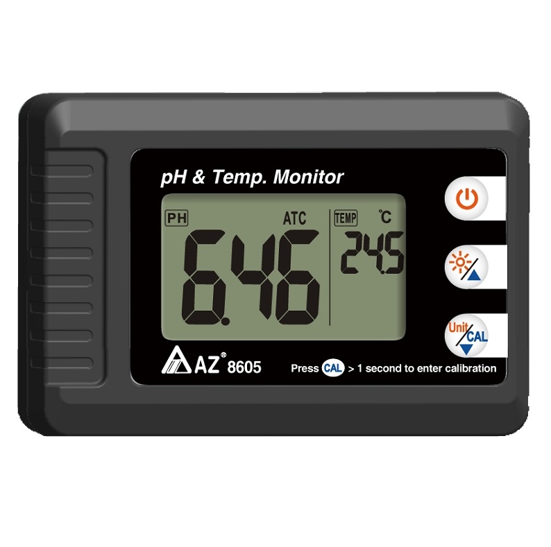 AZ 8605 Big Display Compact pH / Temperature Monitor,PH Meter