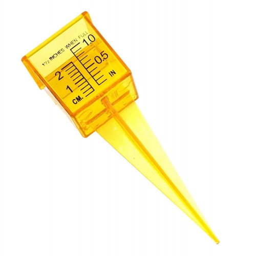 Small Rain Gauge Plastic Sprinkler Gauge Wide Mouth Bright Yellow Outdoor Water Measuring Tools