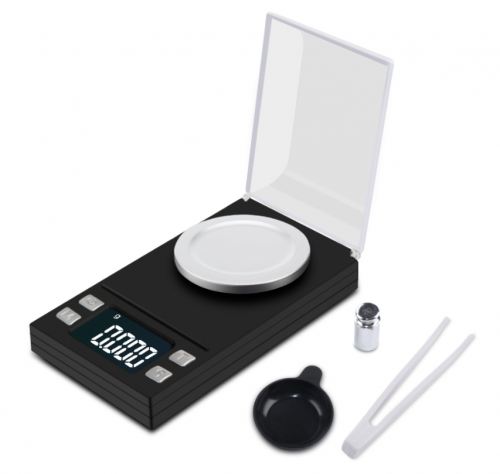 PS51A-50g 50g 0.001g Electronic Scales 0.001 LCD Digital Scale Jewelry Medicinal Herbs Portable Lab Weight Milligram Scale