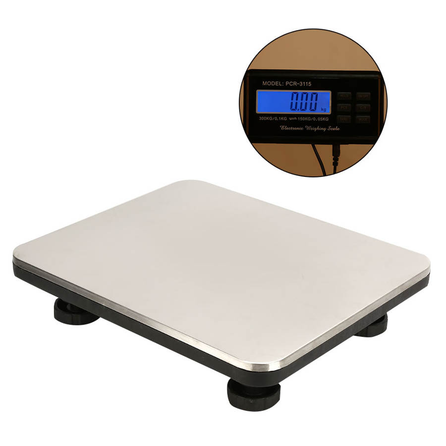 PCR-3115-NEW 300 Kg Electronic Floor Scale Heavy Duty 660 Lb x 0.1 Lb ...