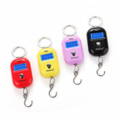 WH-A21 25Kg 1g Mini Digital Scale Portable Luggage Scale with LCD Display 25Kg/55Lb Electronic Scale Pocket KeyChain Weight Hook Kitchen Weight