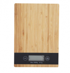 DS08A-5KG 5KG 1g Kitchen Scale Bamboo LED Display Electric Kitchen Weighing Scale Food Diet Weight Balance Wood Scale Cooking Scale Food Scale