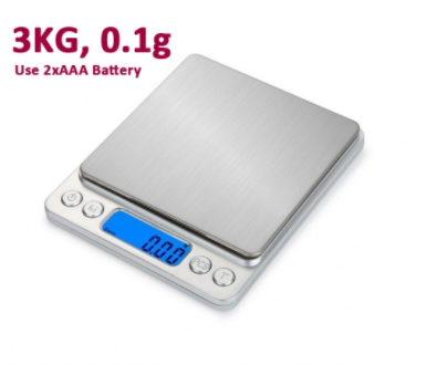 I2000-3KG 3KG 0.1g accuracy LCD Digital Scales Mini Electronic Grams Weight Balance Scale use AAA Battery