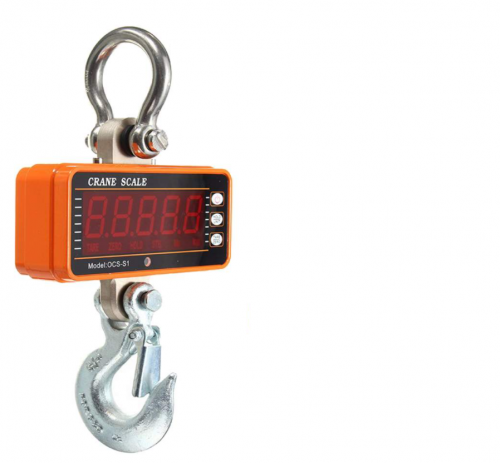 OCS-S1 1000KG 2000LBS LCD Digital Electronic Hanging Scale Crane Scale High Accurate Heavy Duty Hanging Kitchen Scales Baggage Scales