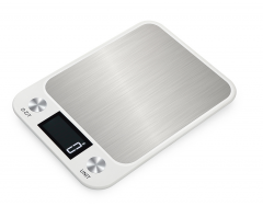 DS05B-10KG 10kg/1g White Color LCD Display Multi-function Digital Food Kitchen Scale Stainless Steel Weighing Food Scale Cooking Tools Balance