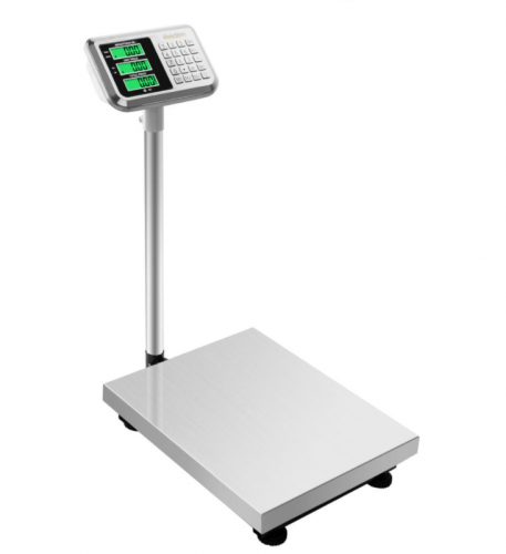 PS300A-300KG 300KG/661lbs LCD Display Personal Floor Postal Platform Scale Multi-function Highly Accurate Measuring Electronic Platform Scale