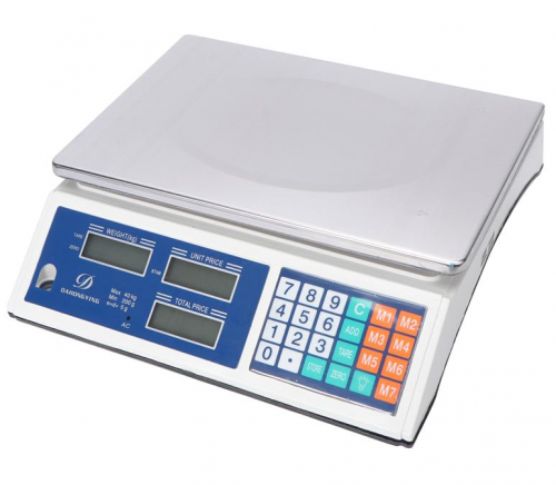 PS303A-40KG 40kg Precision Electronic Price Computing Scale Stainless Steel Electronic Kitchen Scales Commercial Shop Scales Weigh(EU Plug)