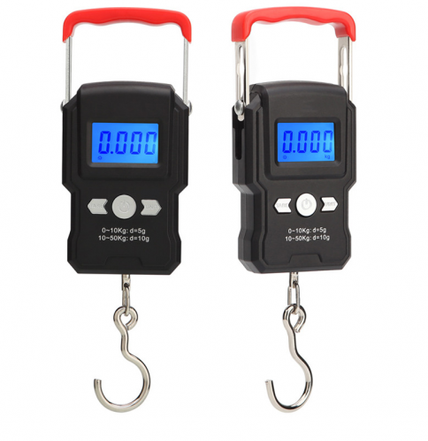 PS114A-75KG 75KG 10g Digital Scale With Tape For Luggage Travel Weighting Steelyard Hanging Electronic Hook Scale Weight Tool Backlight LCD