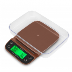 WH-B25 3kg 0.1g Digital Coffee Kitchen Scale Timer LCD Drip Scales With Bowl Food Cooking Baking Steelyard Weight Balance Green Backlit