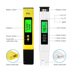 PT2-1 High Accurate Portable Handheld Digital ph Meter TDS Meter Set with Backlight for Water Testing