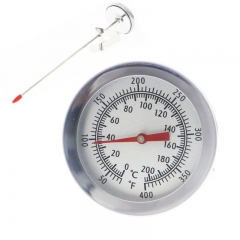 YHB-200 Stainless Steel Cooking Long Probe Dial Thermometer with Clip